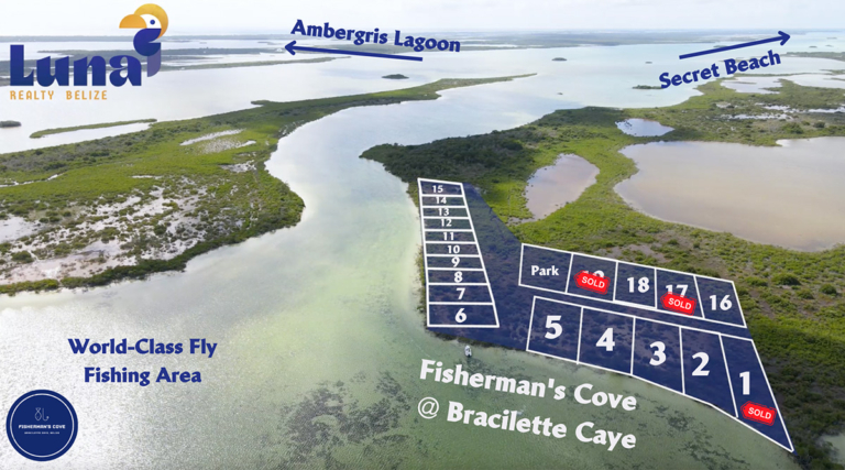 Ideal for Buy-and-Hold – Waterfront Lots at Fisherman’s Cove at Bracilette Caye
