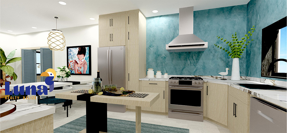 1BR Kitchen - Turquoise Seas