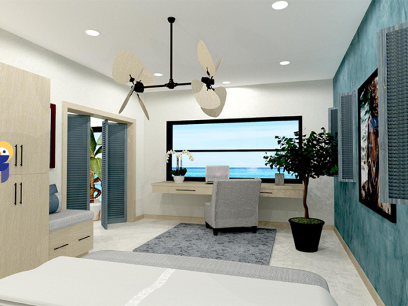 1BR - bedroom - Turquoise Seas Secret Beach Condo