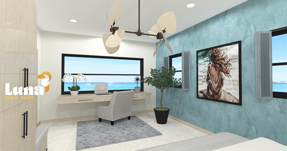 1BR desk - Turquoise Seas