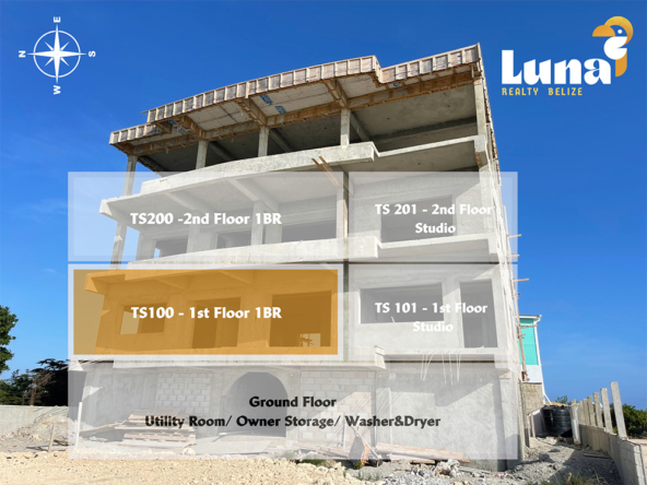 Turquoise Seas Secret Beach Condo Building Map - 1st Floor 1BR