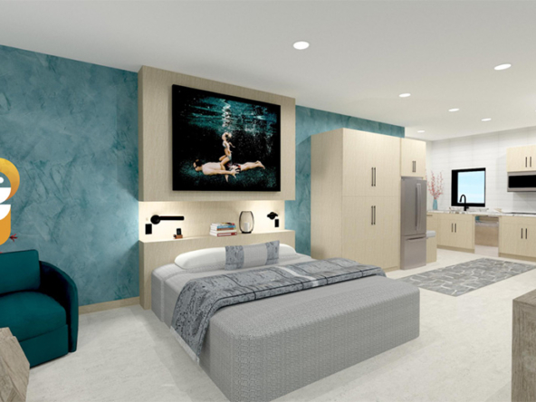 Studio - corner view - Turquoise Seas Secret Beach Condo