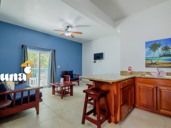 E103 kitchen and living