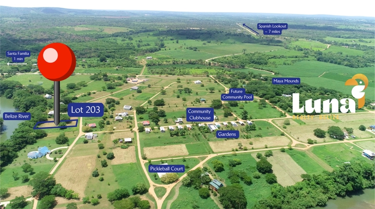 SOLD – Prime Riverfront Lot #203 in Quiet Area of Carmelita Gardens, Cayo – Off-Grid Community