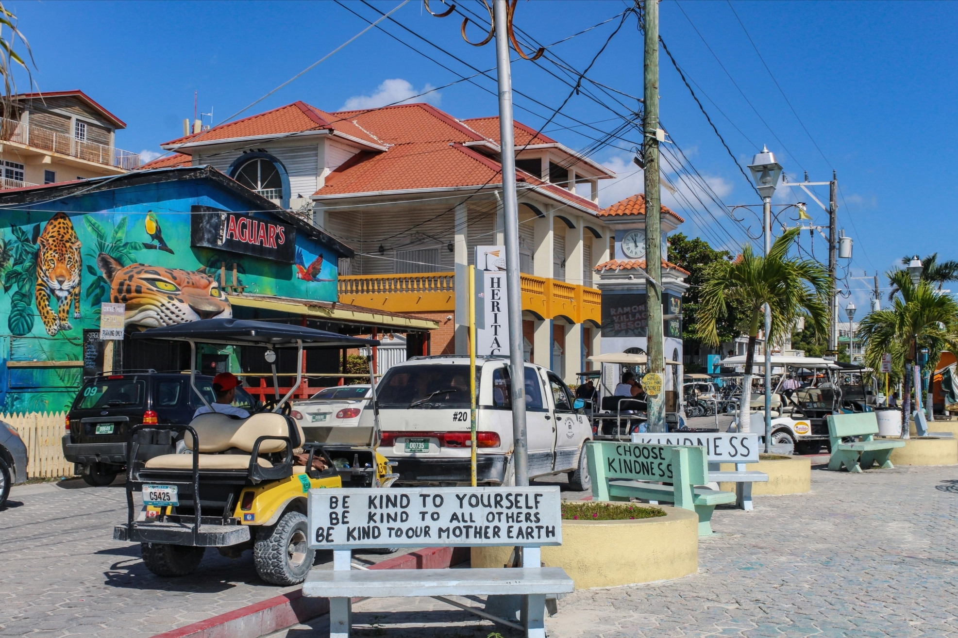 Central Park in San Pedro Town, Ambergris Caye, Belize. Click to find out more information about the island. Central Park in San Pedro Town, Ambergris Caye, Belize. Click to find out more information about the island.