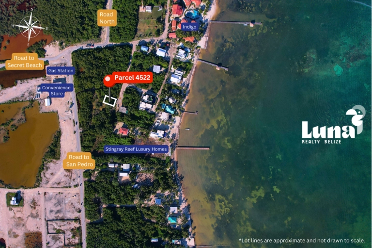 Sold – Ambergris Caye DEAL! 4th Row Lot in Spanish Reef with Road, Electric & 75% Financing! – Lot 4522