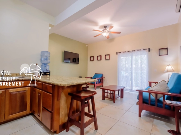 E202 kitchen into living room