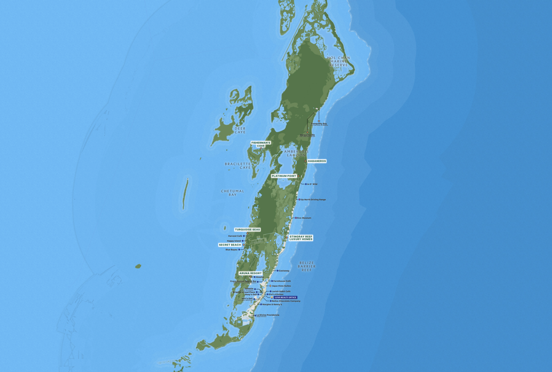 Ambergris Caye Map
