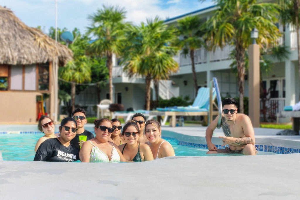 Pool hangout in North Ambergris Caye, Belize. Click here for more information on the island. Pool hangout in North Ambergris Caye, Belize. Click here for more information on the island.