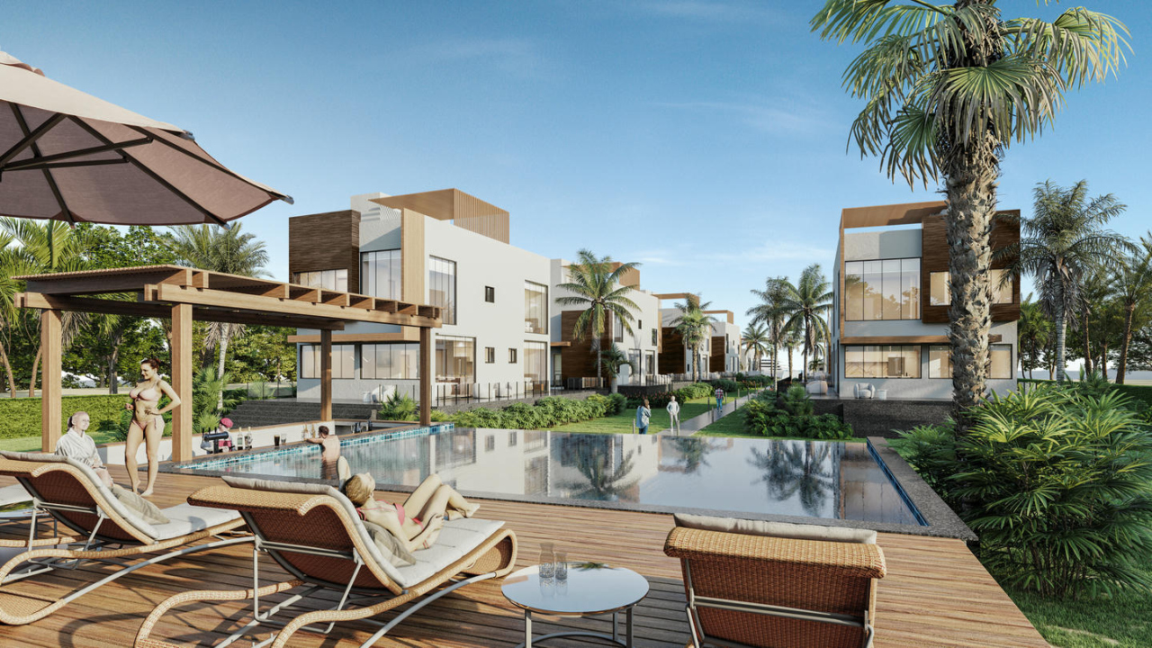 Stingray Reef Resort and Villas Eagle Ray View towards the pool. Exclusively Listed by Luna Realty Belize