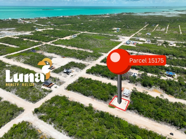 Off-Grid Lot at West Caye, Secret Beach – Parcel 15175 from southeast