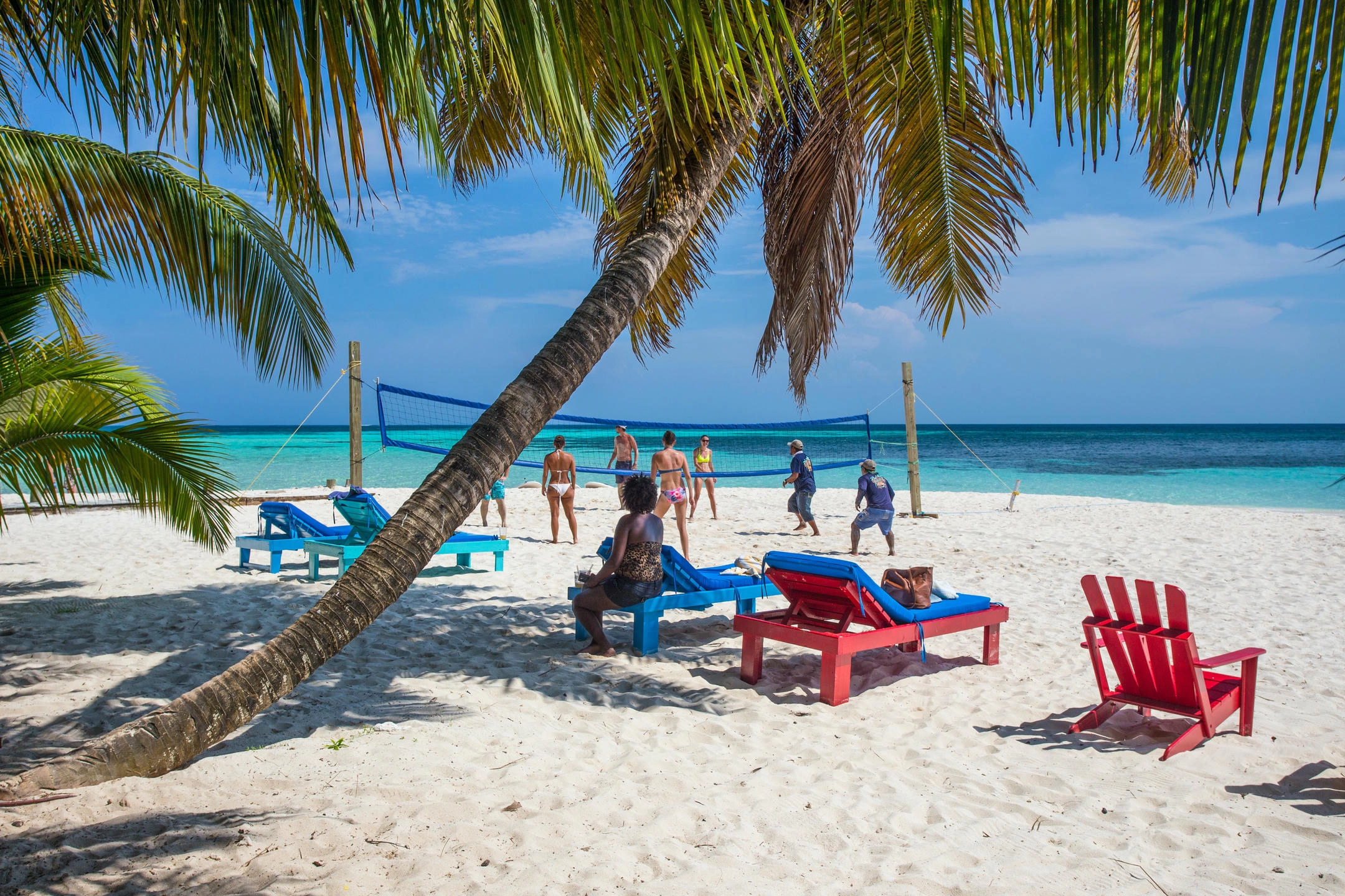 Volleyball Played on the Beach in Beach Volleyball is one of the most popular sports in Belize, from international stadiums to casual matches at the beach between friends.