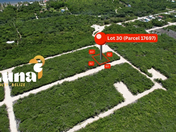 Lot 30 - lot at platinum point - closer on Luna Realty Belize