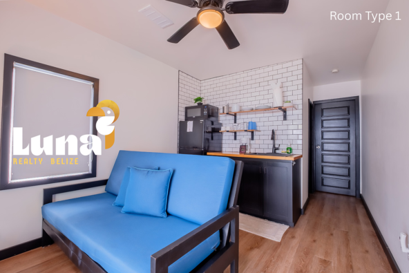 Aqua Vista - living room and kitchen