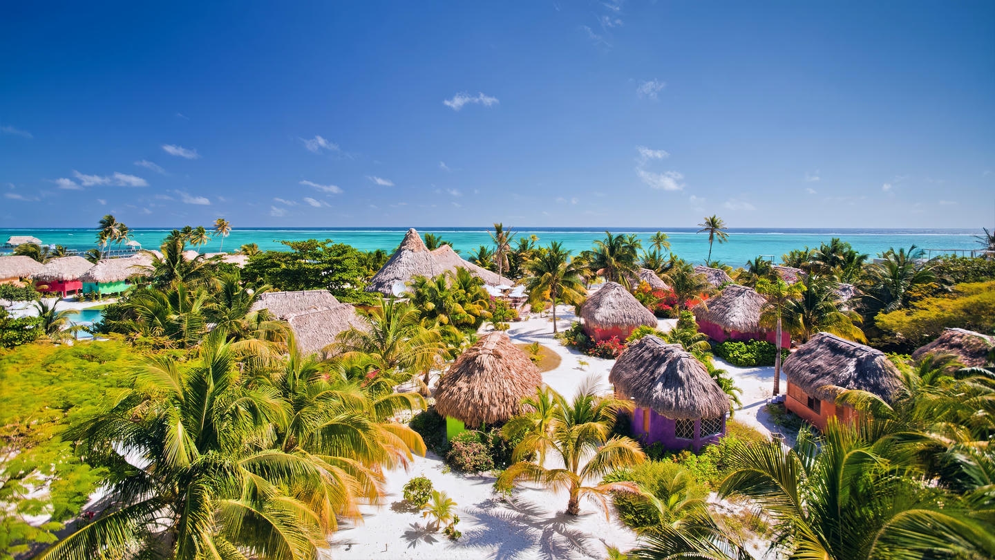Aerial view of Matachica Resort and Spa on Ambergris Caye, Belize. Aerial view of Matachica Resort and Spa on Ambergris Caye, Belize.