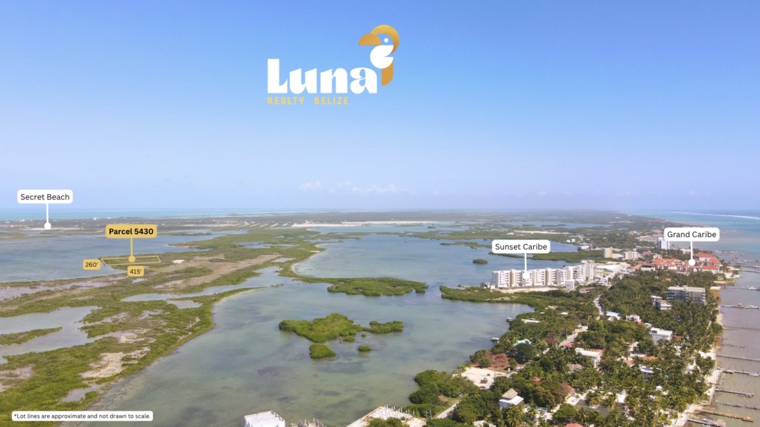 Lot 5430 – West-Facing Lagoon Frontage on Ambergris Caye – 90% Financing!