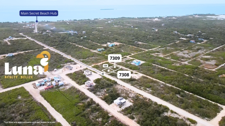 Two Prime Adjacent Lots (7308 and 7309) at Secret Beach – Grand Belizean Estates