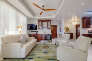Luxurious Living Room on Ambergris Caye Condo for Sale