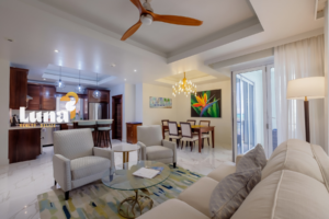 Beautiful Living Room on Ambergris Caye Condo