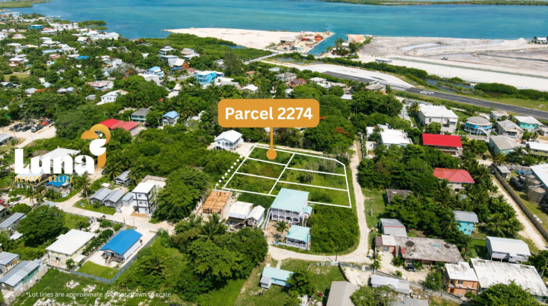 Corner lot for sale in San Pablo, Ambergris Caye, Belize – Parcel 2274 from East
