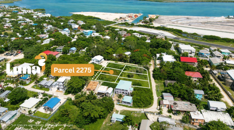 Land for sale in San Pablo, Ambergris Caye, Belize – Parcel 2275 from East residential lot