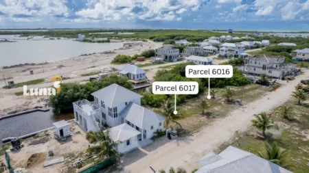 Two Side-by-Side Canalfront Lots for Sale in Mahogany Bay Village, Belize – 6016 and 6017